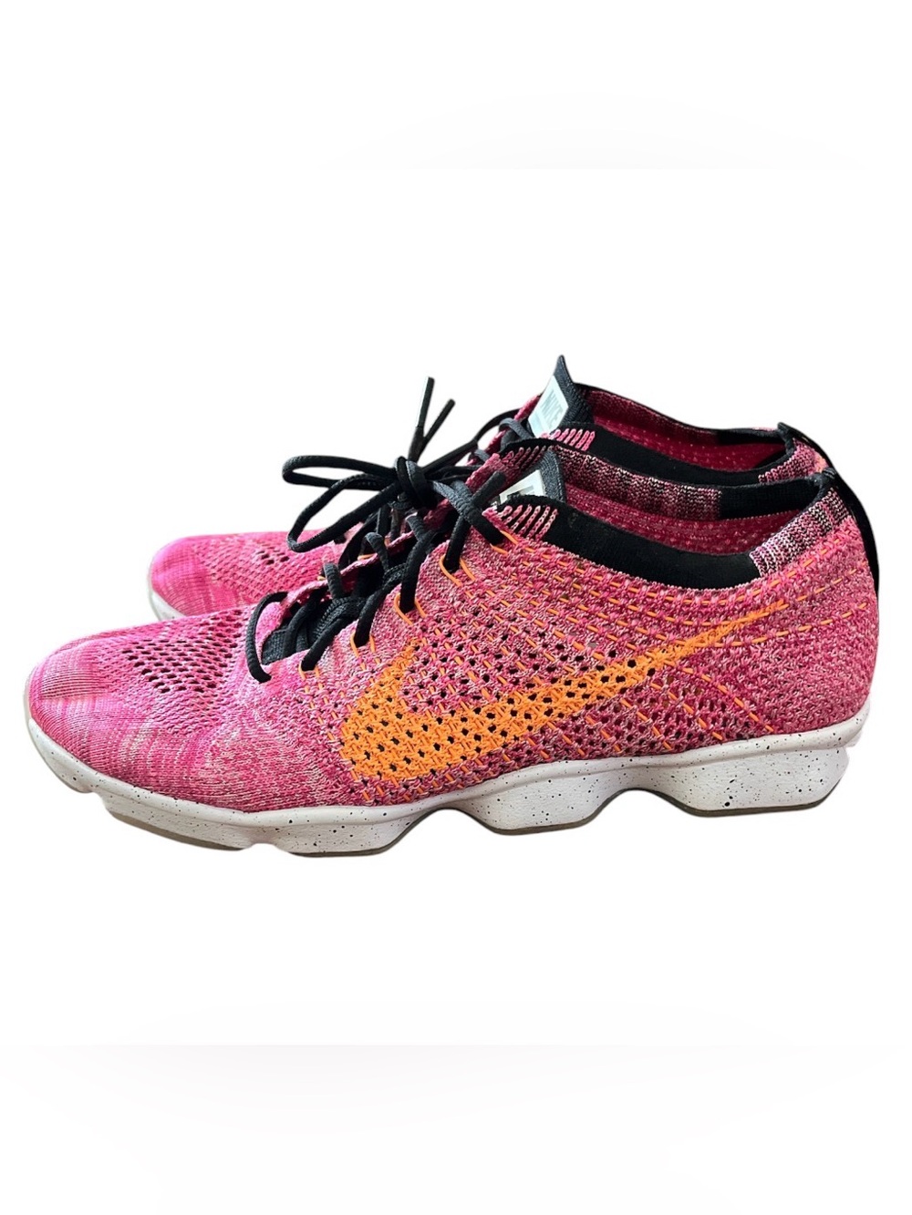 Nike Flyknit Women’s Size 9 Pink/Orange Athletic Running Shoes